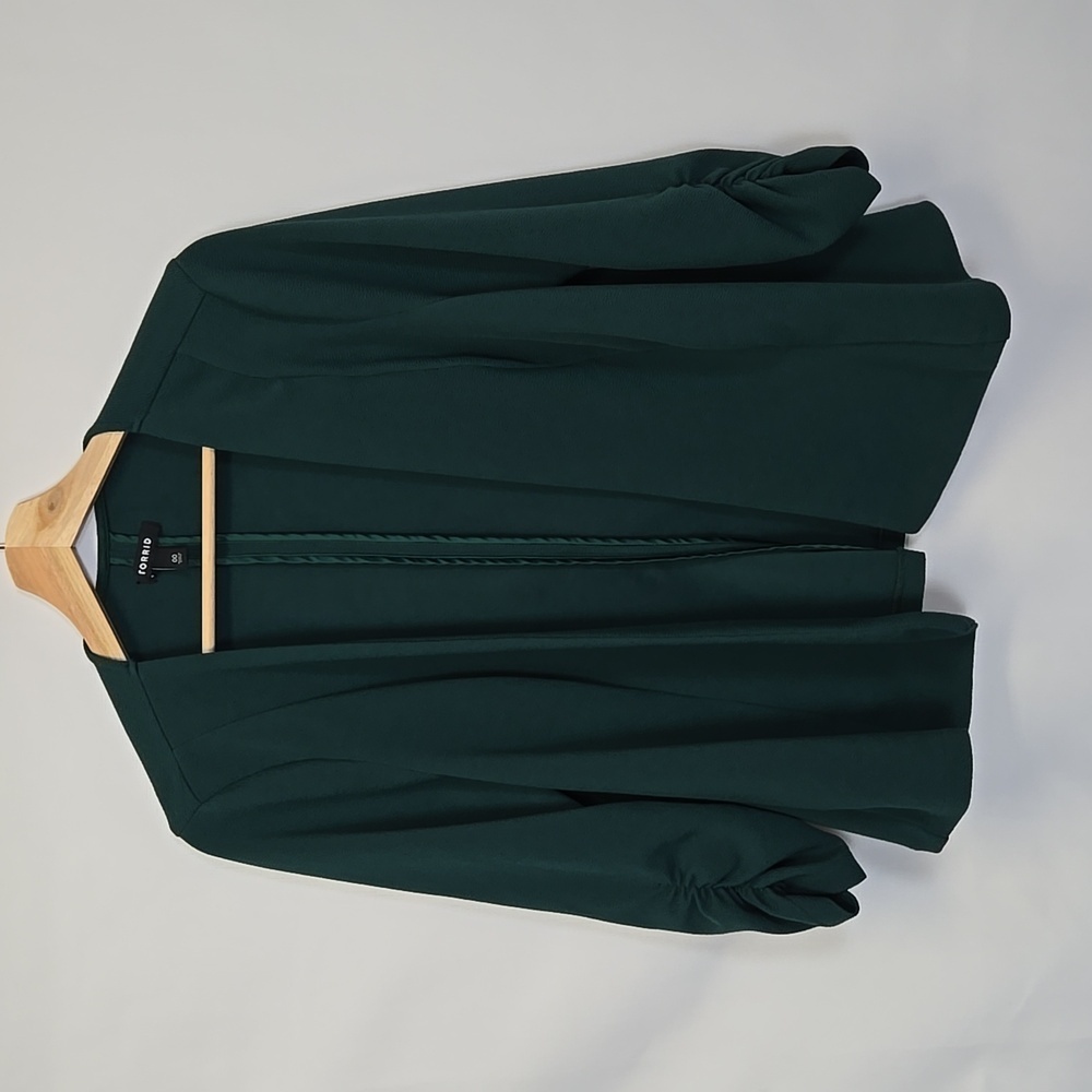 Torrid Green Open Front Blazer - 0X